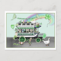 St. Patrick's Day Shamrocker Omnibus Post Card