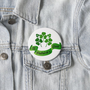 St. Patrick's Day shamrocks 7.5 Cm Round Badge