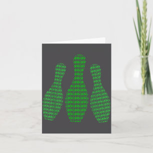 St. Patrick's Day Shamrocks Bowling Irish Outfit Card