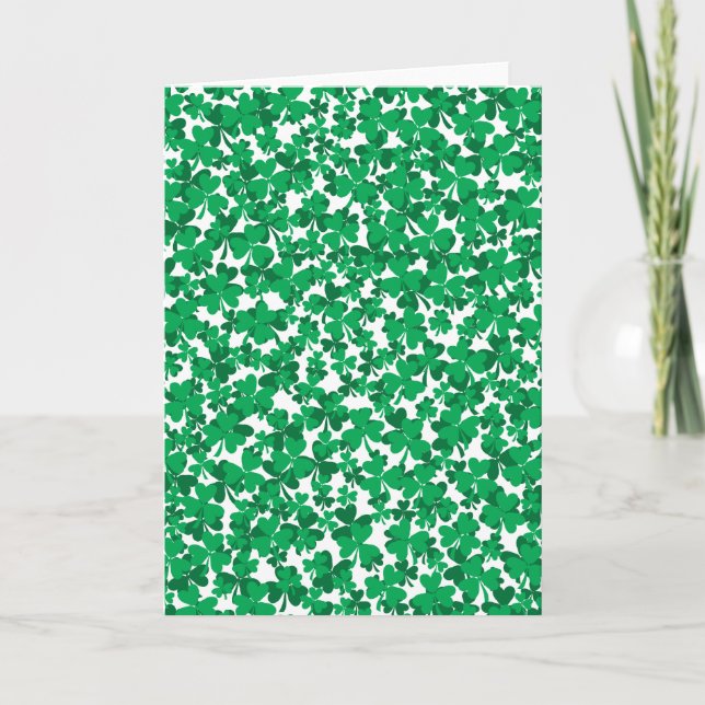 St Patrick's Day Shamrocks Card (Front)