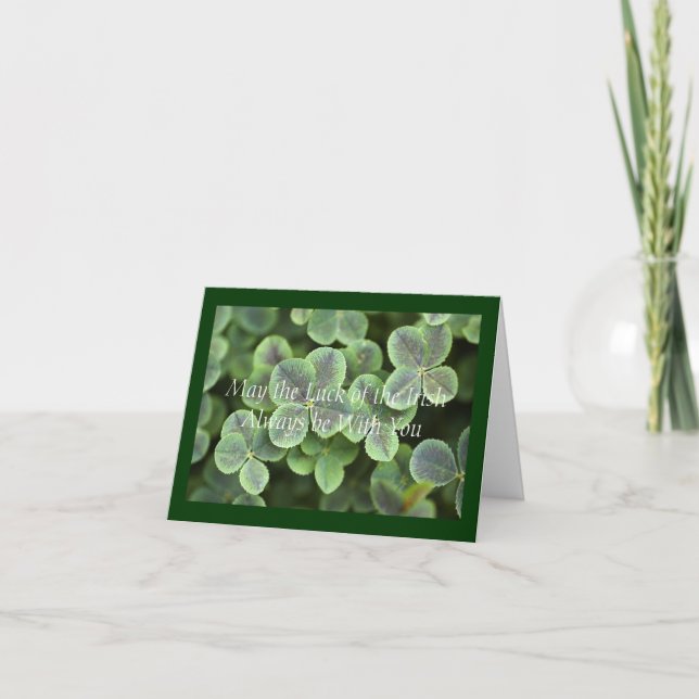 St. Patrick's Day Shamrocks Card (Front)
