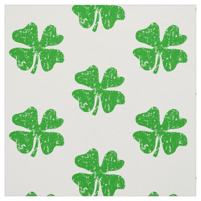 St Patricks Day shamrocks fabric | DIY textile (Swatch)