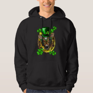 St Patricks Day Shamrocks Funny Lucky Cow Heifer H Hoodie