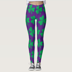 St Patricks Day Shamrocks Leggings