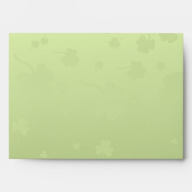 St. Patrick's Day Shamrocks Pattern - Envelope A7 (Front)