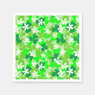St Patrick's Day Shamrocks Pattern Napkin
