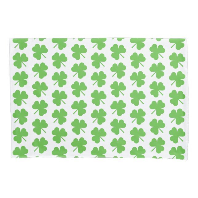 St. Patrick's Day Shamrocks  Pillowcase (Front)