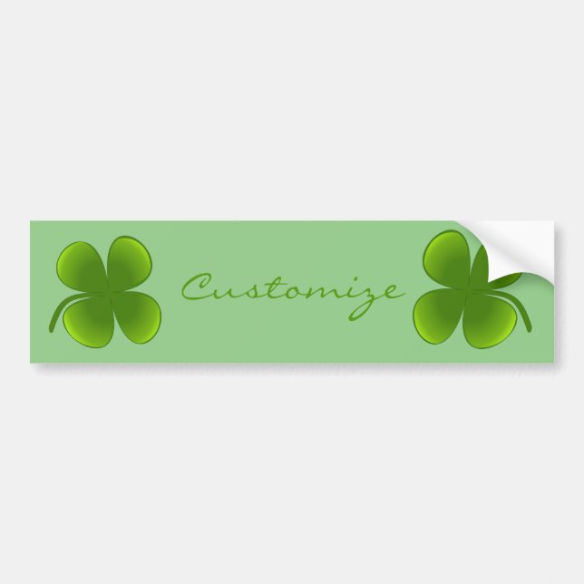 St Patrick's Day Shamrocks Thunder_Cove Bumper Sticker (Front)
