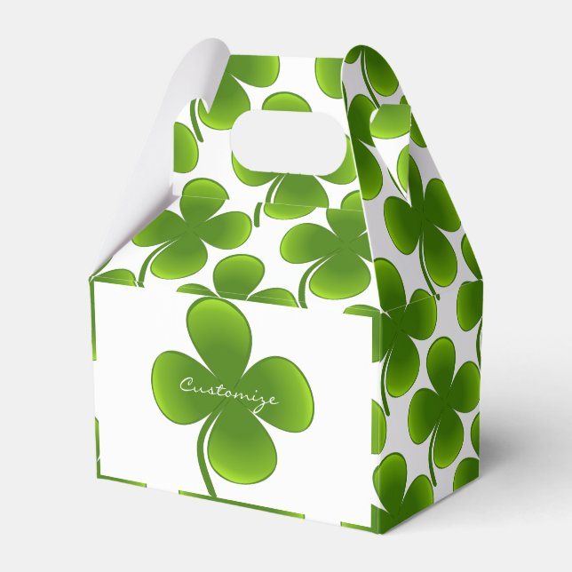 St Patrick's Day Shamrocks Thunder_Cove Favour Box (Front Side)