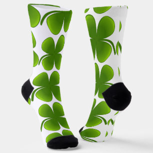 St Patrick's Day Shamrocks Thunder_Cove Socks