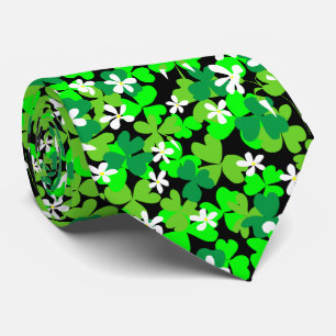 St Patrick's Day Shamrocks Tie
