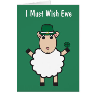 St. Patrick's Day Sheep Wish Ewe Funny Personalise