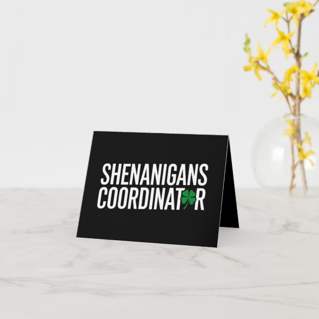 St. Patrick's Day Shenanigan Coordinator Card (Yellow Flower)