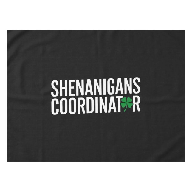 St. Patrick's Day Shenanigan Coordinator Tablecloth (Front (Horizontal))