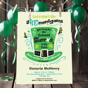 St. Patrick's Day Shenanigans Baby Shower Invitati Invitation