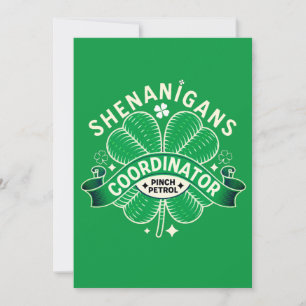 St Patricks Day - Shenanigans Coordinator Invitation