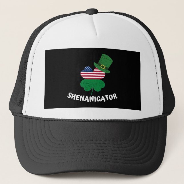 St. Patrick's Day Shenanigator Trucker Hat (Front)
