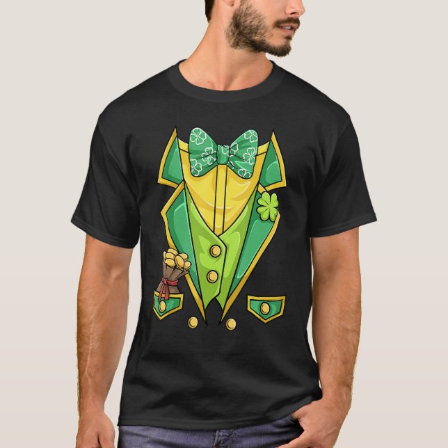 St Patricks Day Shirt Irish Tuxedo Childs Leprecha (Front)