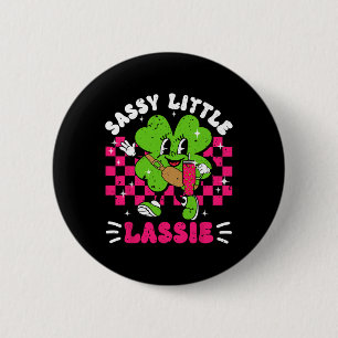 St Patricks Day Shirt Sy Little Lie Kids Girls Gro 6 Cm Round Badge