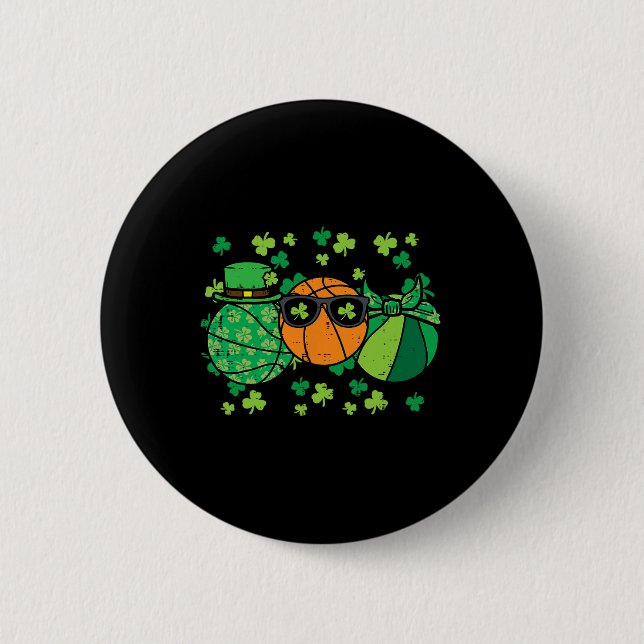 St Patricks Day Sketll Saint Pattys Irish Men Wome 6 Cm Round Badge (Front)