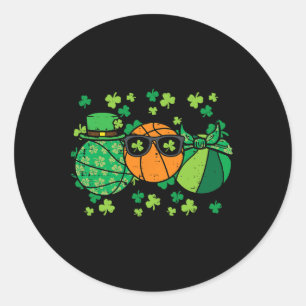 St Patricks Day Sketll Saint Pattys Irish Men Wome Classic Round Sticker