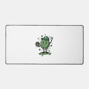 St Patricks Day Slime Mascot Vintage Vector Shirt_ Desk Mat