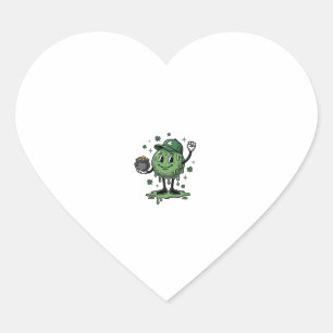 St Patricks Day Slime Mascot Vintage Vector Shirt_ Heart Sticker