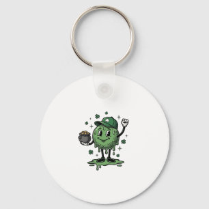 St Patricks Day Slime Mascot Vintage Vector Shirt_ Key Ring