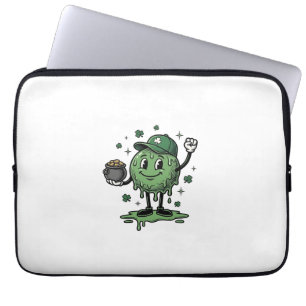 St Patricks Day Slime Mascot Vintage Vector Shirt_ Laptop Sleeve