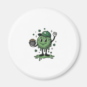 St Patricks Day Slime Mascot Vintage Vector Shirt_ Magnet