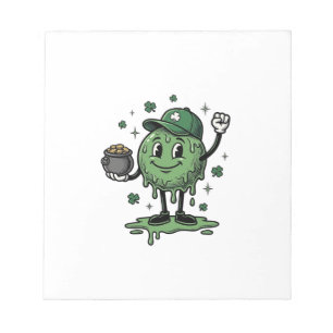 St Patricks Day Slime Mascot Vintage Vector Shirt_ Notepad