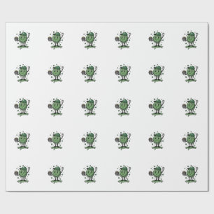 St Patricks Day Slime Mascot Vintage Vector Shirt_ Wrapping Paper