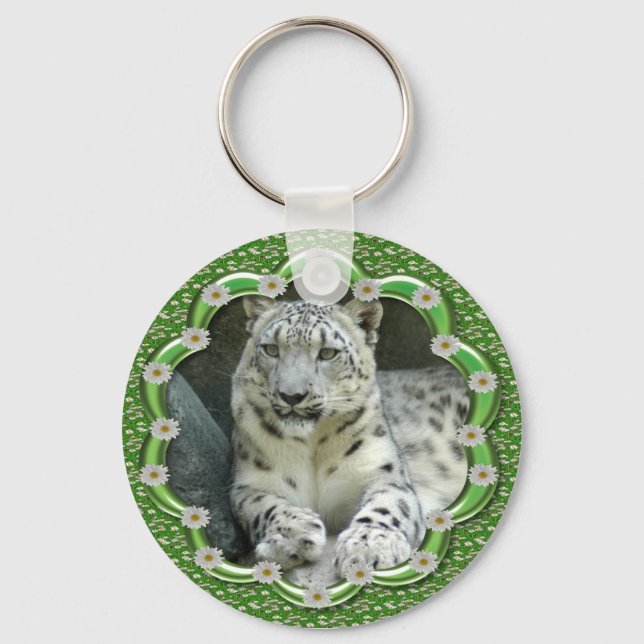 St. Patrick's Day-Snow Leopards Key Ring (Front)