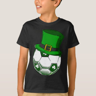 St Patrick's Day Soccer Ll Leprechaun Shamrock Boy T-Shirt