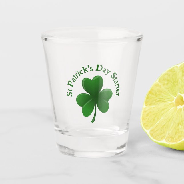 St Patrick's Day Starter Shot Glass (Front)