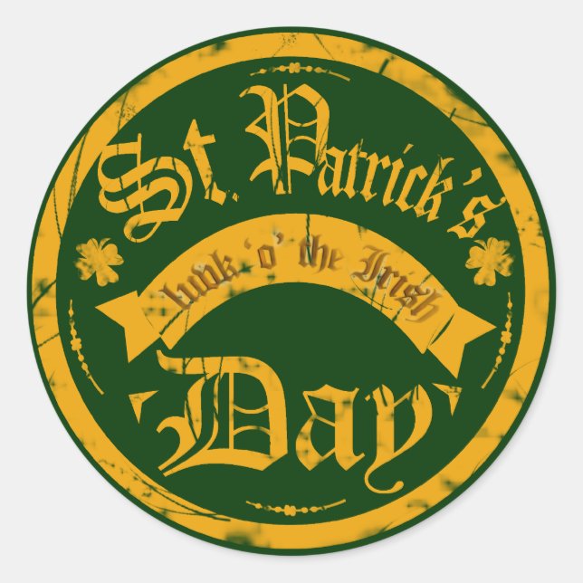 St Patrick's Day Sticker (Front)