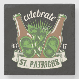 St patricks day stone coaster