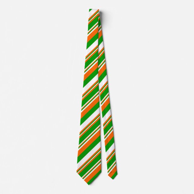St. Patrick's Day Stripes Neck Tie (Front)