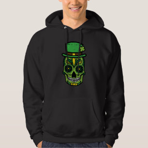 St Patricks Day Sugar Skull Saint Paddys Men Women Hoodie