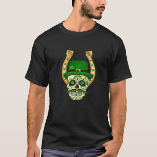 St Patrick's Day Sugar Skull Saint Patricks Day Of T-Shirt