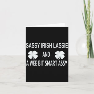 St Patricks Day Sy Irish Lie Shamrock Funny Women  Card