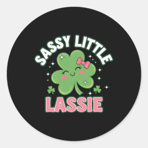 St Patricks Day Sy Little Lie Funny Kids Irish Gir Classic Round Sticker
