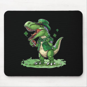 St Patricks Day T Rex American Footll Dinosaur Lep Mouse Mat