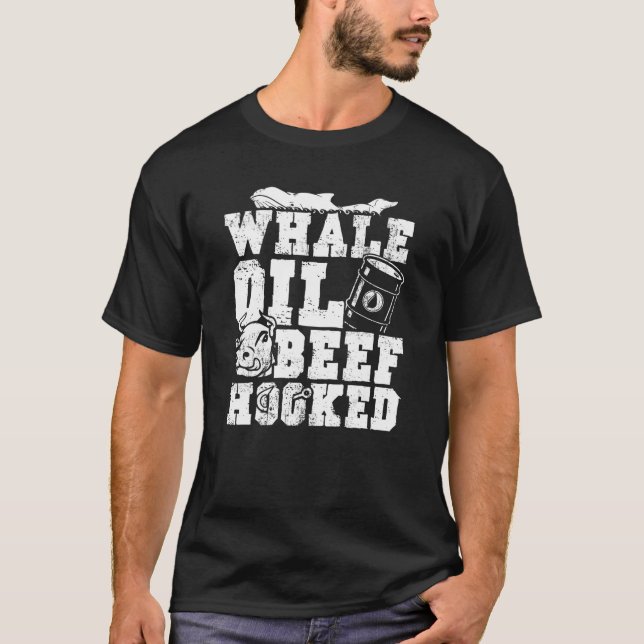 St Patrick's Day T Shirt Whale Oil Beef Hooked Iri (Front)