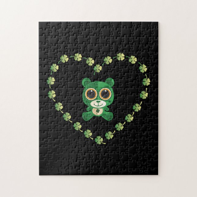 St. Patrick's Day Teddy Bear Jigsaw Puzzle (Vertical)
