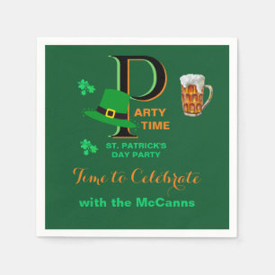 St. Patrick's Day Time to Celebrate Napkin
