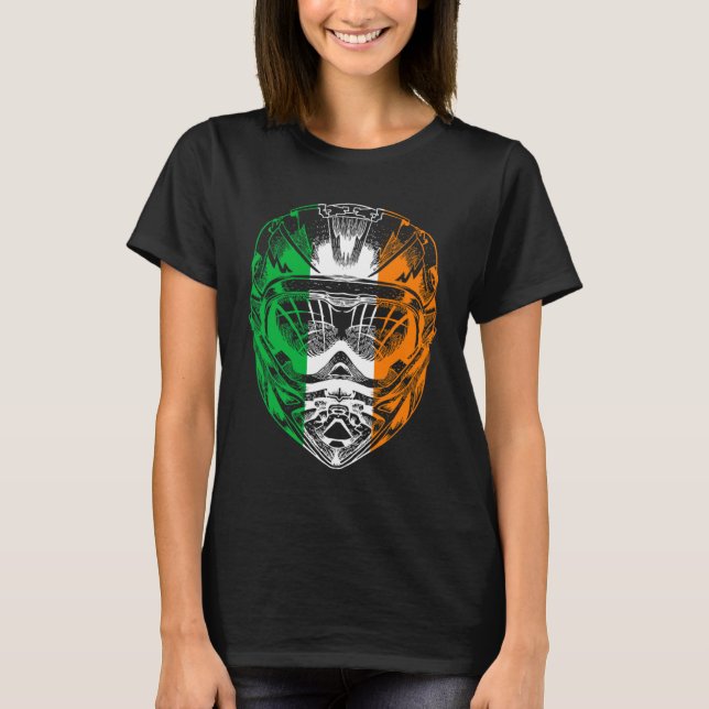 St Patricks Day To Saint Paddy's Ireland Flag Moto T-Shirt (Front)