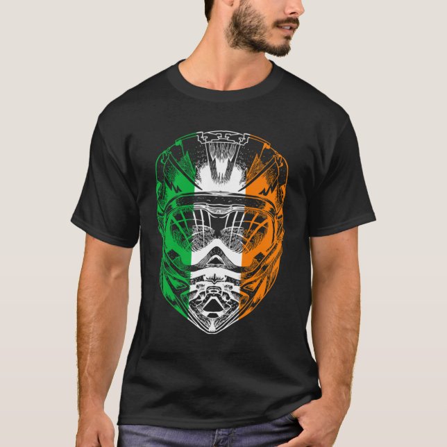 St Patricks Day To Saint Paddy's Ireland Flag Moto T-Shirt (Front)
