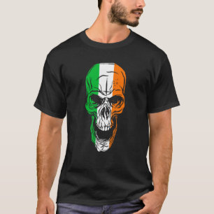 St Patricks Day To Saint Paddy's Skull Flag Irelan T-Shirt