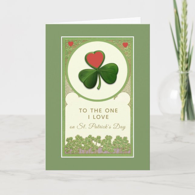 St. Patrick's Day to the One I Love Religious Card (Front)